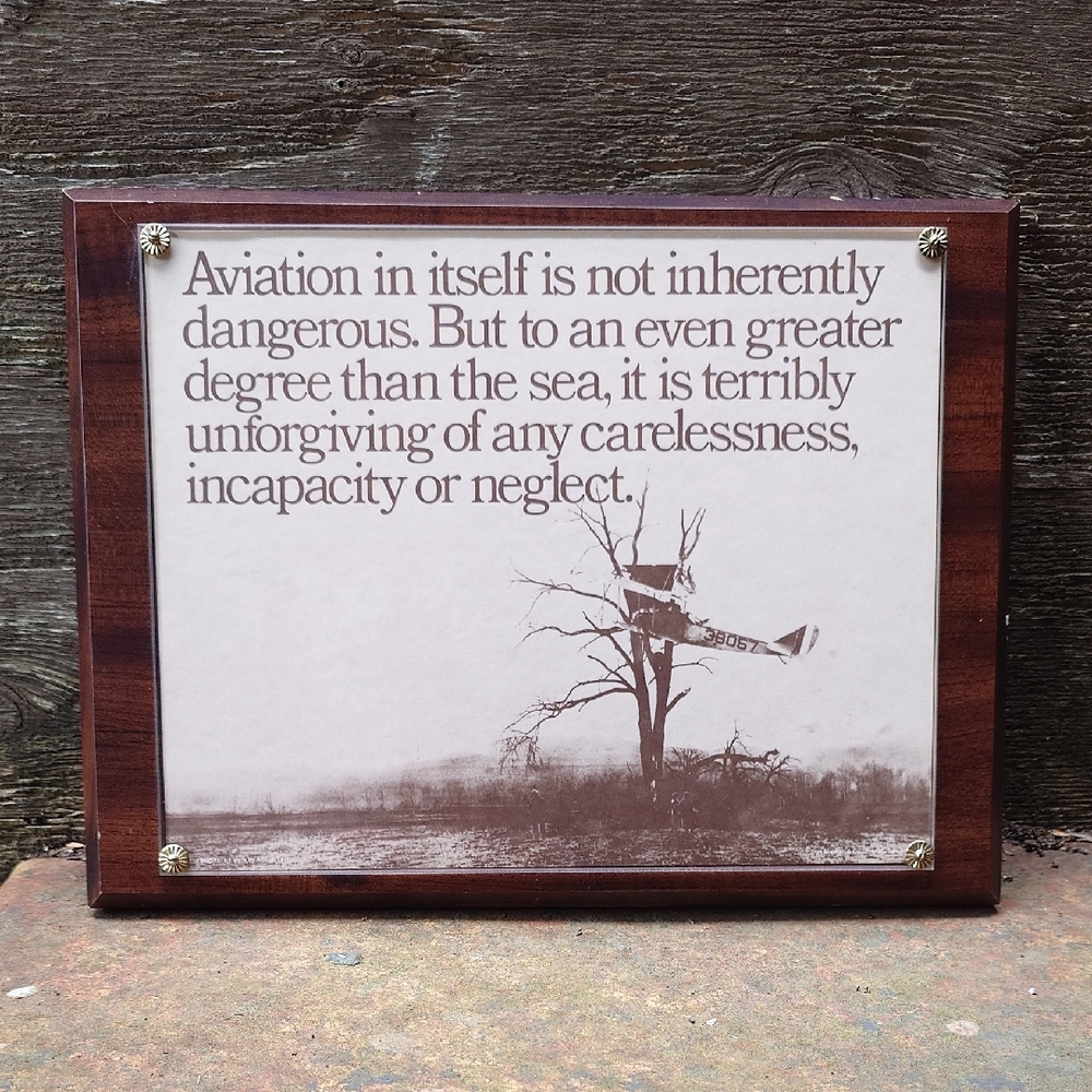 Aviation Quote Wooden Plaque